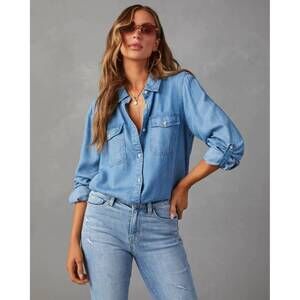 NEW SWEETKAMA lightweight denim shirt in dark blue